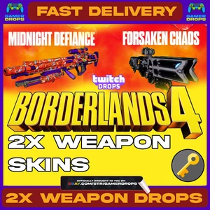 BORDERLANDS 4 - 2/2 DROPS - TWITCH DROPS - GLOBAL - MIDNIGHT/ FORSAKEN SKIN - Picture 1 of 1
