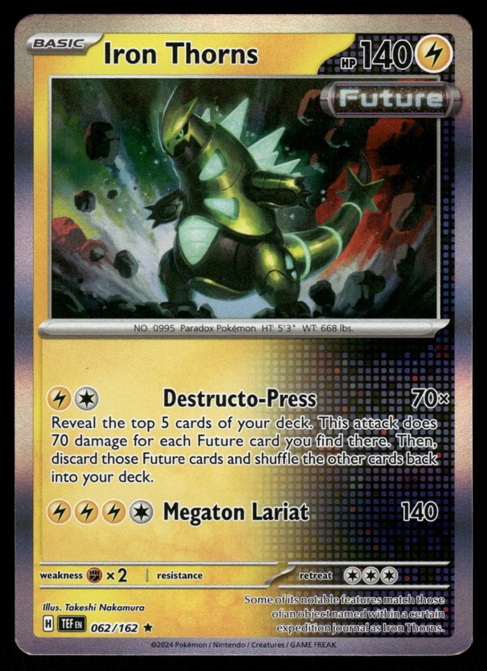 Iron Thorns 062/162 TEF SV05: Temporal Forces Holo NM - Image 1 of 2