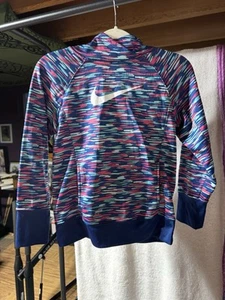 Nike Girls Therma Fit Pink and Blue Hoodie size Medium - Picture 1 of 24