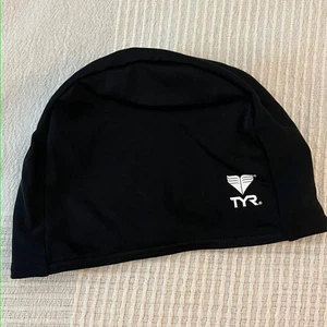 TYR Lycra Comofort Badekappe schwarz leicht gebraucht - Bild 1 von 3