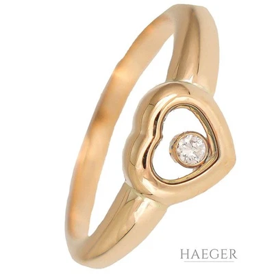 Chopard Happy Diamonds Ring Gr.54 Gelbgold 18 Karat mit 0,03ct - Bild 1 von 4