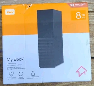 New Western Digital Portable My Book 8TB External HDD WD New - Afbeelding 1 van 16