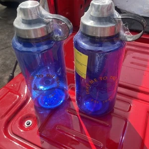 Set Of 2 OZARK Trail 32oz Blue BPA Free Plastic Water Bottle w/ Screw-on Lid - Picture 1 of 10