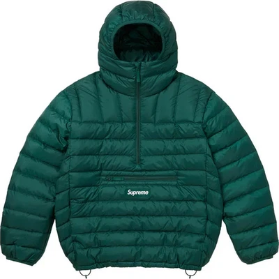 Supreme Micro Down Half Zip Hooded Pullover Dark Green - Image 1 of 3