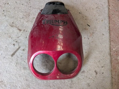 Panel de carenado de faros delanteros Triumph Tiger 900 (885) 1993-1998 rojo y pantalla #W Foto 1 de 4