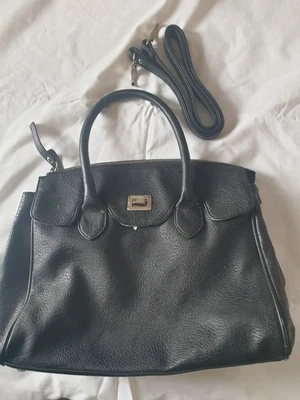 Betty Barclay Ladies Black Leather Shoulder Handbag - Bild 1 von 3