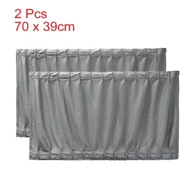 2 Pcs 70 x 39cm Gray Adjustable VIP Car Window Curtain UV Sunshade Visor Foto 1 de 4