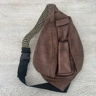 Star Wars Rise Of Skywalker Logo Sling Pack Faux Leather Brown Crossbody Bag - Image 1 of 4