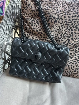 Kurt Geiger London V5814 Black Quilted Kensington Drench Leather Shoulder Bag - Image 1 of 4