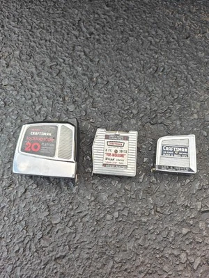 Sears Craftsman Tools USA Vintage 3pc Tape Measure Various Lot - Image 1 of 4