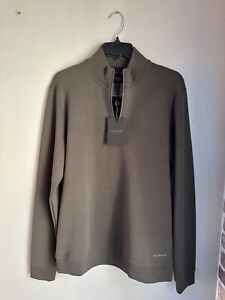 NEW WITH TAGS! TED BAKER LONDON-Collar 1/4 Zip Knit Pullover Top—3 (M)—Brown