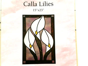 VITRAL CALA LILIES 15x23" Edredón Patrón Fusible 2000 Edna Trunt - Imagen 1 de 5