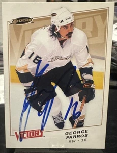 George Parros Signed 2008-09 Upper Deck Victory Card #198 Ducks - Picture 1 of 2