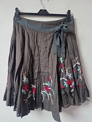 Farhi Embroidered Wrap Flare Full Skirt Size 12 - Image 1 of 4