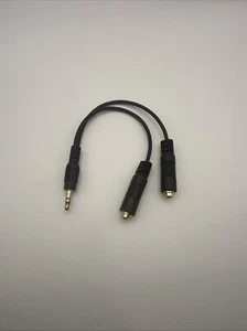 3.5mm 1/8" Stereo Male Mini Plug to 2 Female Jack Adapter Audio Y Cable - Picture 1 of 1
