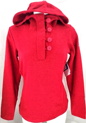 NUEVO Columbia Darling Days Rojo Botón Pullover Sudadera con Capucha Para Mujer S Foto 1 de 4