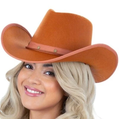 Adulto Texano Vaquero De Lujo Vestido Elegante Sombrero Tostado Duradero Sombrero de Vaquera por Smiffys Foto 1 de 4