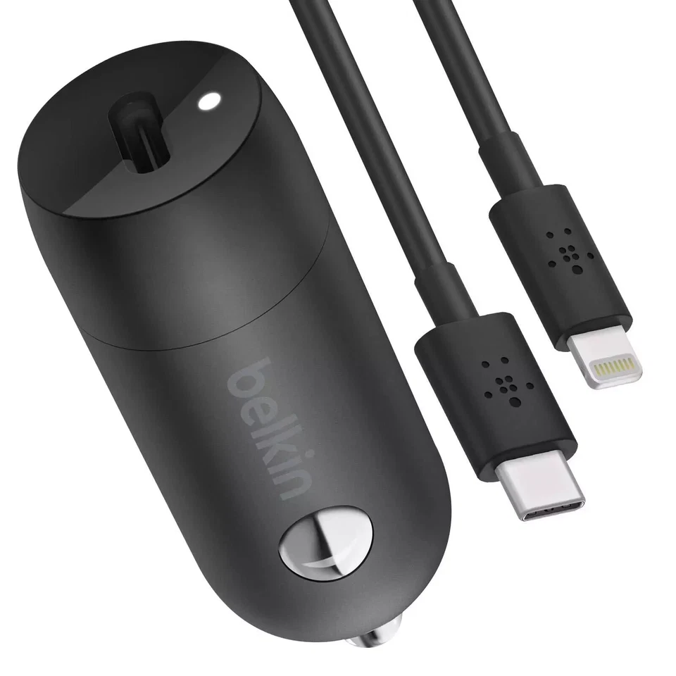 Belkin Components F7u099bt04-blk Boost Charge Usb-c Car Charger 18w Cable