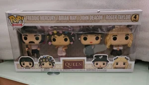 funko pop! rocks QUEEN I WANT TO BREAK FREE vinyl figures 4 pack NEW cover wear - Picture 1 of 9