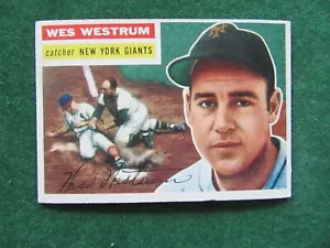 1956 Topps Set Break #156 Wes Westrum Slightly Off Center Sharp Corners - Picture 1 of 2