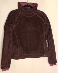 Mountain Hardwear Womens Pullover Extra Fuzzy Purple Fleece Size M Cowel Neck - Picture 1 of 6