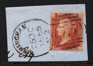 1855 Penny Red (on piece) SG26  Spec C5  Plate 14 (HC) Perf 16 LC Fine Used - Picture 1 of 1