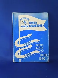 Vintage Football Baltimore Colts 1960 Press Radio TV Guide - Picture 1 of 12