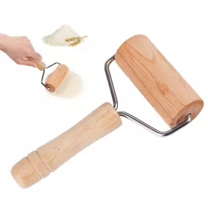 Wooden Pastry Pizza Roller Non-Stick Dough Rolling Pin for Baking Cookie Kitchen - Picture 1 of 12