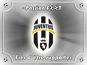 Plaque SUPPORTER FOOT JUVENTUS TURIN 15x20cm 2 qualités : Intérieur ou extérieur - Picture 1 of 1