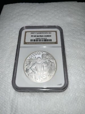 2007 P Jamestown Anniversary $1 PF69 ULTRA CAMEO NGC Certified - Image 1 of 4