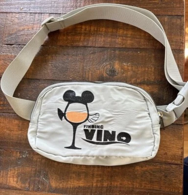 “Finding Vino” Fanny Pack, Waist Bag, Gray Nemo Adjustable Vacation - Image 1 of 4