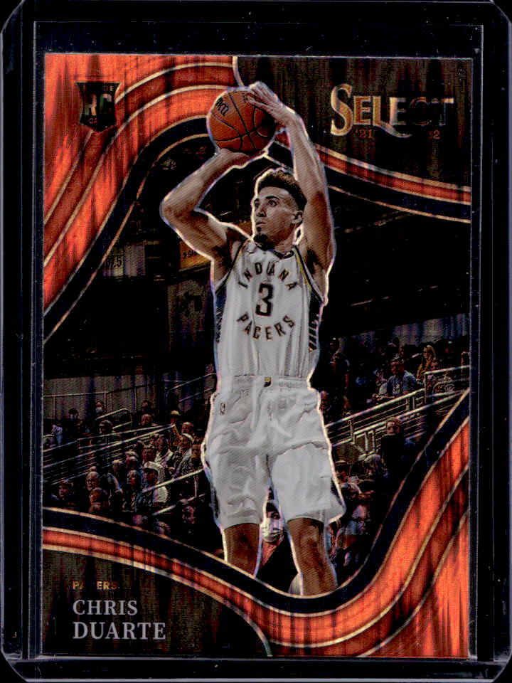2021-22 Select Chris Duarte Courtside Orange Flash Prizm Rookie RC #220 Pacers
