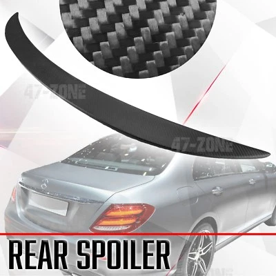 Real Carbon Fiber Rear Spoiler Wing For 17-21 Mercedes Benz E Class W213 Sedan - Image 1 of 4