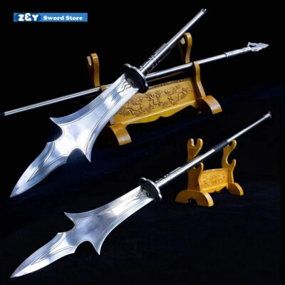 Espada KUNGFU de tres puntas Overlord lanza lucio punta de lanza de acero inoxidable Q8487 Foto 1 de 4