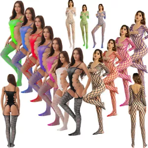 Para mujeres Sexy Malla Ver a través Red de Pesca Medias Bodydoll Baby Trajes Ropa de noche - Imagen 1 de 106
