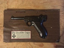 Vintage Luger Gun Pistol Sign