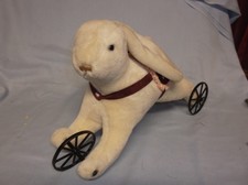 1991 Joan Greene & Willitts Studio Rabbit Bunny On Wheels Victorain Memories