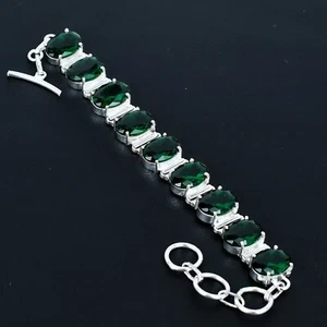 Chrome Diopside Gemstone Bracelet 925 Sterling Silver Bracelet Handmade Bracelet - Picture 1 of 4