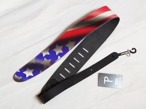 PERRI'S Stars And Stripes PATRIOTISCHER 4. Juli Leder GITARRENGURT rot weiß blau - Bild 1 von 3