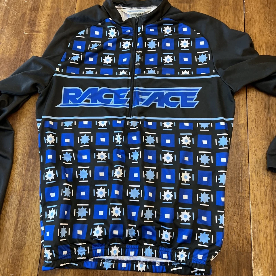 Race Face Men’s Medium Mountain Bike Racing Long Sleeve Logo/Sprocket Jersey - Image 1 of 4