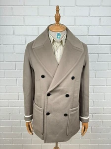 Emporio Armani Double Breast Wool Coat in Beige Size 48 - Picture 1 of 10