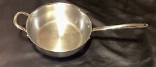 WILLIAMS SONOMA 5 QUART PAN LID HESTAN THERMO CLAD STAINLESS STEEL ITALY SKILLET