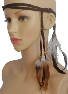 Ethical Native American Headdress Headband Indian Feather head band belt costume