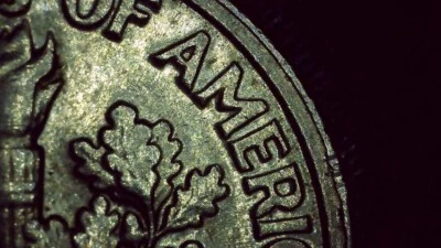 1998 P Dime error collar clash - Image 1 of 4