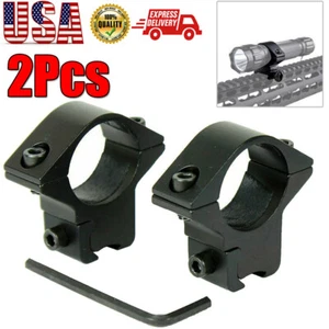 2 Pcs Low Profile 1" Diameter Scope Ring Mount Profile Fits 11mm (3/8") Rails - Picture 1 of 9