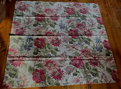 POTTERY BARN LINEN BLEND MARLA FLORAL TABLE CLOTH 48" W X 50" L - Image 1 of 3