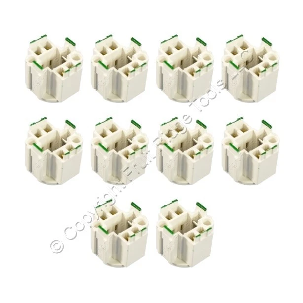 10 Portátiles fluorescentes compactos Leviton enchufes de luz atornillados G24q-2 Foto 1 de 4