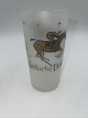1957 Kentucky Derby Frosted Mint Julep Glass Churchill Downs Horse Racing - Image 1 of 4