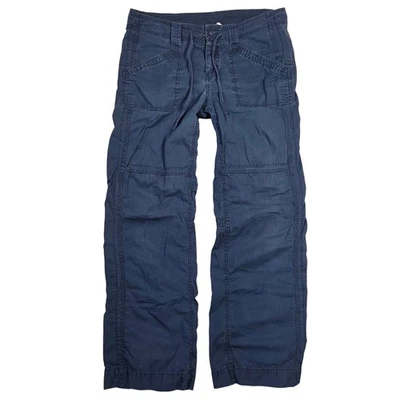 Pantalones cargo GAP azules para mujer con cordón utilitario talla 10 Y2k años 2000 tiro bajo preppy Foto 1 de 4