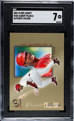 2001 Albert Pujols Fleer Ultimate Legacy 新秀卡 196/250 SGC 7 — 第 1/2 张图片